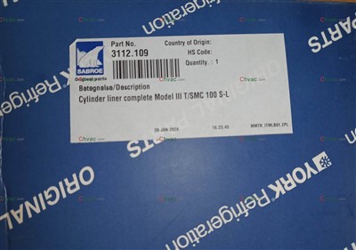 York Parte 3112.109 Camisa de cilindro Nuevo 2025 CHVAC